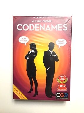 Codenames Board Game by CGE - Red Orange Box